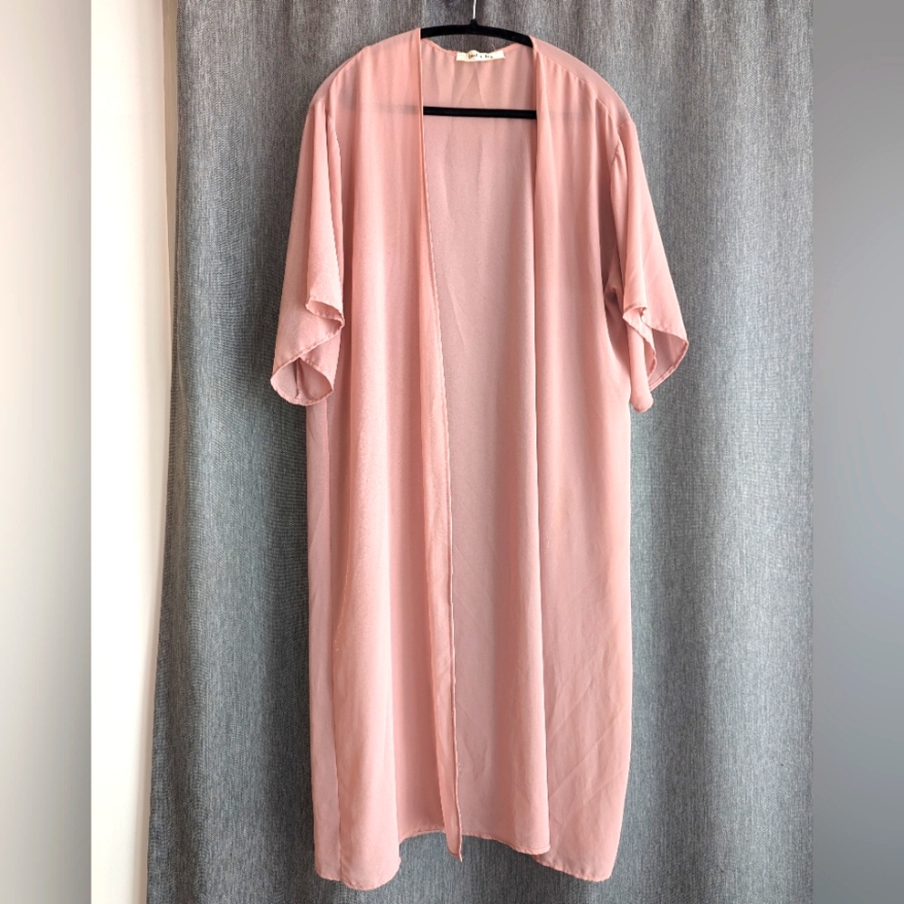3/$15 Pink Sheer Robe Cover-up